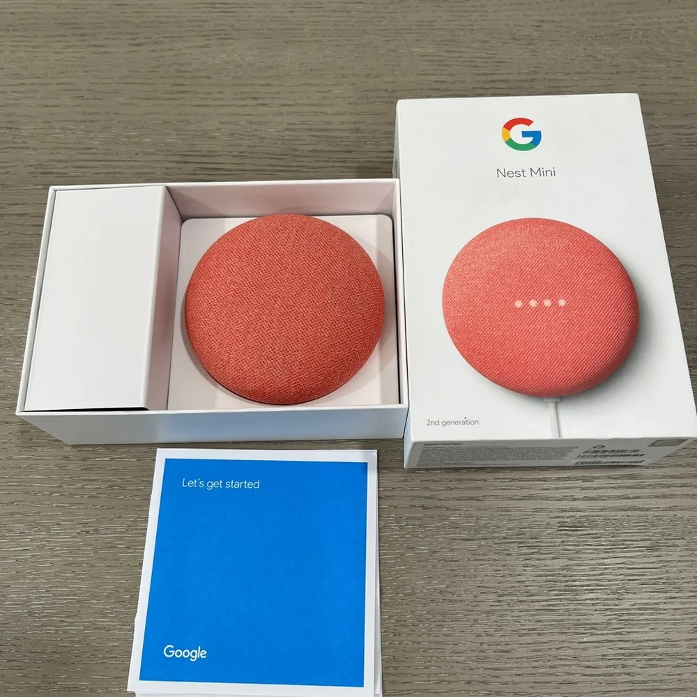 Google Nest Mini in Bold Red
